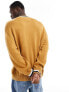 Tommy Jeans relaxed varsity jumper in camel M - фото #3