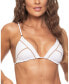 Фото #1 товара Women's Contrast Detail Over-the-shoulder Triangle Bikini Top