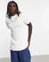 ASOS DESIGN longline t-shirt with sides splits in white