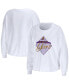 Фото #1 товара Women's White Los Angeles Lakers Cropped Long Sleeve T-shirt