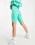 adidas Originals adicolor three stripe legging short in green