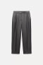 STRAIGHT-LEG TROUSERS WITH TURN-UP HEMS