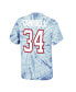 Фото #4 товара Men's Earl Campbell Light Blue Houston Oilers Tie-Dye Retired Player Name and Number T-shirt