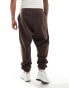 ASOS DESIGN essential oversized joggers in brown