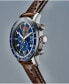 Eco-Drive Men's Chronograph Brycen Chestnut Brown Leather Strap Watch 44mm