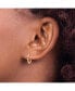 ფოტო #3 პროდუქტის Stainless Steel Polished Rose plated Hinged Hoop Earrings