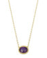 ფოტო #1 პროდუქტის Gemstone Twist Gallery Necklace in 14k Yellow Gold