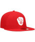 ფოტო #2 პროდუქტის Men's Red Milwaukee Brewers Logo White 59FIFTY Fitted Hat