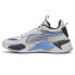 Фото #3 товара Puma RsX X Ps Lace Up Mens Blue, Grey Sneakers Casual Shoes 39631101