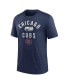 Фото #3 товара Men's Heather Navy Chicago Cubs 2022 Field of Dreams Lockup Tri-Blend T-shirt