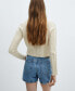 Фото #2 товара Women's Buttoned Knit Braided Cardigan