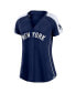 Фото #2 товара Women's Navy, White New York Yankees True Classic League Diva Pinstripe Raglan V-Neck T-shirt