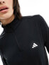 Фото #3 товара adidas Training Hyperglam 1/4 zip top in black