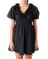 Фото #4 товара Women's Rosette Puff-Sleeve Mini Dress