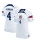 Фото #4 товара Women's Becky Sauerbrunn White USWNT 2022/23 Home Breathe Stadium Replica Player Jersey