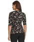 ფოტო #2 პროდუქტის Women's Floral-Print Button-Trim Top