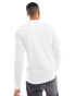 Фото #4 товара Farah Blanes long sleeve polo shirt in white