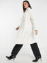 Фото #2 товара Vila fluffy double breasted coat in cream