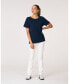 ფოტო #3 პროდუქტის Women's Rebody Essentials Oversized Short Sleeve Top