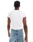 Фото #8 товара Reclaimed Vintage shrunken western ribbed t-shirt with notch neck in white