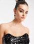 Фото #3 товара Extro & Vert scoop basque body in black sequin