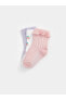 Фото #3 товара LCW baby Baskılı Kız Bebek Soket Çorap 3'lü