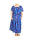 Фото #1 товара Plus Size Boardwalk Print Maxi Dress