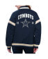 Women's Navy Dallas Cowboys Tournament Full-Snap Varsity Jacket Синий, XL - фото #2