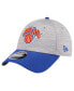 Men's Heather Gray/Blue New York Knicks Active Digi-Tech Two-Tone 9Forty Adjustable Hat Серый - фото #1