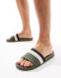 Фото #1 товара Truffle Collection stripe sliders in khaki