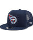 Men's Navy Tennessee Titans Classic Trucker 9FIFTY Snapback Hat