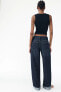 RELAXED FIT FOLD-UP LOW-RISE JEANS