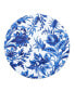 French Style Floral Print Decorative Charger Plate Set of 4