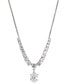 Silver-Tone Cubic Zirconia Statement Necklace, 15" + 3" Extender, Created for Macy's