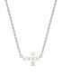 Фото #3 товара Charles & Colvard moissanite Fixed Cross Necklace (1/5 Carat Total Weight Certified Diamond Equivalent) in 14K White Gold