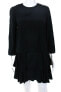 Фото #1 товара Grey Jason Wu 252525 Women's Long Sleeve Ruffle Dress Black Size 4