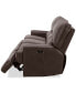 Фото #12 товара Binardo 118" 3 Pc Zero Gravity Leather Sectional with 3 Power Recliners, Created for Macy's