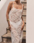 4th & Reckless x Luana Barron agnes crochet maxi beach dress in off white