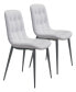 Фото #1 товара 34" each, Set of 2 Steel, Polyurethane Tangiers Pencil Legs Dining Chair