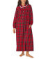 ფოტო #6 პროდუქტის Cotton Lace-Trim Flannel Nightgown