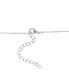 ფოტო #3 პროდუქტის Cubic Zirconia Rectangle Halo Pendant Necklace, 16" + 2" extender in Silver or Gold Plate