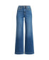 Petite Recover High Rise Wide Leg Blue Jeans