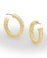 ფოტო #3 პროდუქტის Gold Omega Hoop Earrings