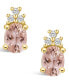 Фото #3 товара Серьги Macy's Morganite & Diamond Stud