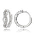 ფოტო #1 პროდუქტის Cubic Zirconia Wrap Huggie Hoop Earrings in Sterling Silver