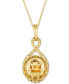 Фото #2 товара Le Vian cinnamon Citrine (2-3/8 ct. t.w.) & Diamond (5/8 ct. t.w.) Pendant Necklace in 14k Gold, 18" + 2" extender