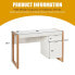 Фото #3 товара Computer Desk Workstation Table With Drawers Home Office
