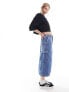 Levi's cargo midi denim skirt in blue W26 - фото #1