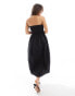 Nobody's Child Annie bandeau midi smock dress in black