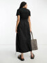 Фото #2 товара ASOS DESIGN 2 in 1 crew neck t-shirt midi dress with cargo skirt in black